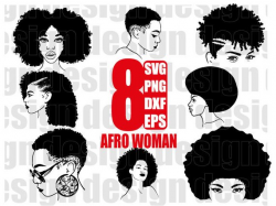 afro woman svg, black woman, funky woman, afro girl, black girl ...