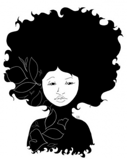 Curly Hair Silhouette at GetDrawings.com | Free for personal use ...