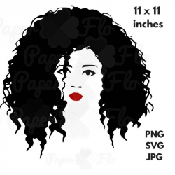 Natural hair SVG diva black woman clip art black ethnic svg tshirt ...