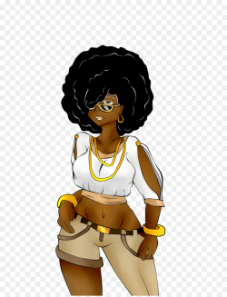 Afro Drawing Woman Nail Chibi - afro png download - 679*1175 - Free ...
