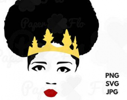 Black Woman Queen Afro SVG Diva JPG file queen png digital art ...