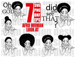 afro woman svg black woman funky woman afro girl black