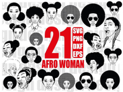 afro woman svg, black woman, funky woman, afro girl, black girl ...