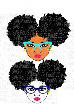 Afro Puffs SVG,Natural hair svg,Silhouette cutting file,African ...