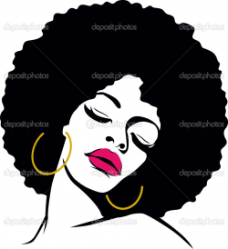 Black Woman Afro Silhouette at GetDrawings.com | Free for personal ...