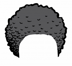 Hair Clip Art Black And White - Afro Wig Clipart Free PNG ...