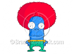 Cartoon Afro Character Clipart Picture | Royalty Free Afro Dude Clip ...