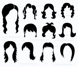 Silhouette Wig Collection at GetDrawings.com | Free for personal use ...