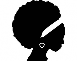 African American Woman #1 Female Black Nubian Princess Heart Earring ...