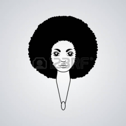 Curl clipart female face - Pencil and in color curl clipart female face