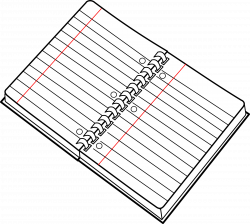 Clipart - cahier spirale ouvert / open spiral notebook