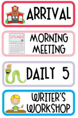 daily schedule...laminate/magnets...perfect! To get them, I copied ...