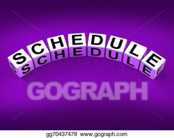 Stock Illustration - Schedule blocks mean program itinerary and ...