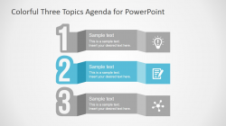 Free Colorful Three Topics Agenda for PowerPoint - SlideModel