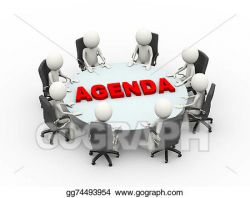 Stock Illustration - 3d people business meeting conference agenda ...