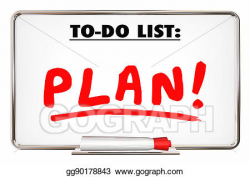 Stock Illustration - Plan to do list writing word priority organize ...