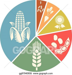 Clip Art Vector - Agriculture business pie chart (corn ...