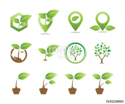 Collection of agriculture logo icon template vector