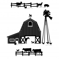 farm scene clipart black and white - Google Search | centennial ref ...