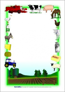 Farm-themed A4 page borders (SB3887) - SparkleBox | Keretek ...
