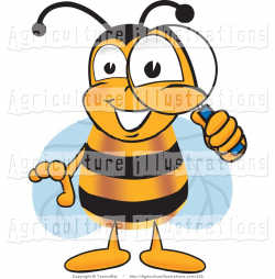Bumble Bee Clip Art | Agriculture Clipart of a Bumble Bee Mascot ...