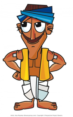 Typical Indian farmer character, as a mascot for a agricultural ...