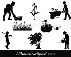Agriculture Silhouette Vector Graphics Pack - Silhouette Clip Art ...