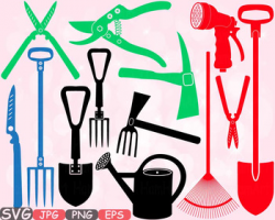 Garden Tools clipart agriculture FARM equipment nature svg spring ...