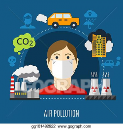 Vector Art - Air pollution concept. Clipart Drawing ...