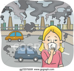 Vector Illustration - Air pollution. Stock Clip Art ...