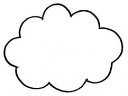 Large cloud pattern. Use the printable outline for crafts, creating ...