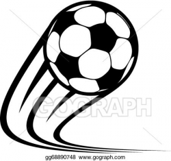 Vector Stock - Zooming soccer ball flying through the air. Clipart ...