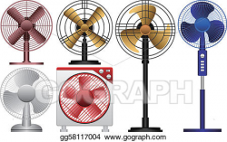 Vector Clipart - Electric fan. Vector Illustration gg58117004 - GoGraph