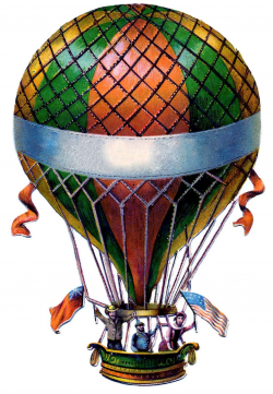Antique Graphic - Hot Air Balloon - Steampunk | Hot air balloons ...
