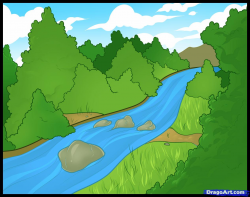 28+ Collection of River Drawing Images | High quality, free cliparts ...