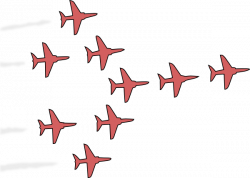 Airplanes Flight Formation Clip Art at Clker.com - vector clip art ...