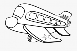 Funny Airplane Clipart Black And White Cartoon Plane ...