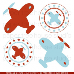 Airplane Clip Art. Vintage Airplane Clipart. Airplane PNG.