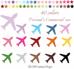 100 Colors Clip Art, 100 Airplane clipart, Plane clipart ...