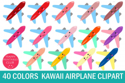 40 Kawaii Airplane Clipart-Plane Clipart Images-Kawaii Plane