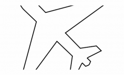 Airplane Clipart Easy - Line Art Free PNG Images & Clipart ...