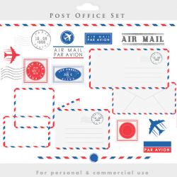Post office clipart stamps mail clip art postal elements