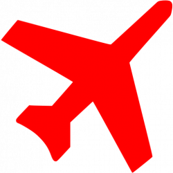 Red airplane 3 icon - Free red airplane icons