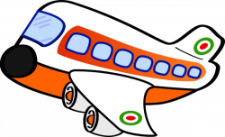 Orange Jumbo Jet Clip Art at Clker.com - vector clip art online ...