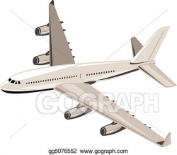 Stock Illustration - Jumbo jet plane in flight. Clipart gg5076552 ...