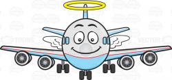 Smiling Jumbo Jet Plane With Halo And Wings Emoji | Jet plane