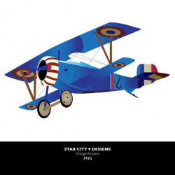 Vintage Airplane Clip Art Clipart Vector Art Graphics For Personal ...