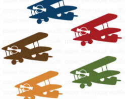 Airplane Clip Art. Vintage Airplane Clipart. Airplane PNG.