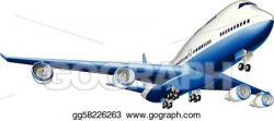 EPS Illustration - Illustration of a large passenger plane ...