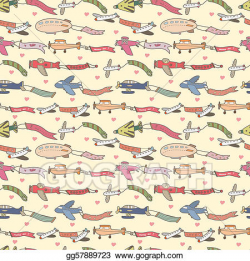 Vector Stock - Seamless airplane pattern . Clipart ...
